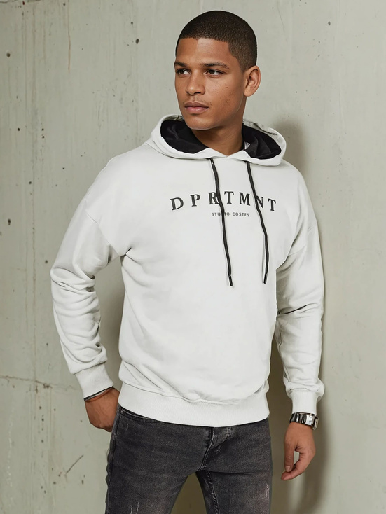 Herren Sweatshirt mit Aufdruck Farbe Grau DSTREET BX5679