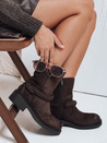Braune Damenstiefel aus Wildleder Dstreet ZY1035
