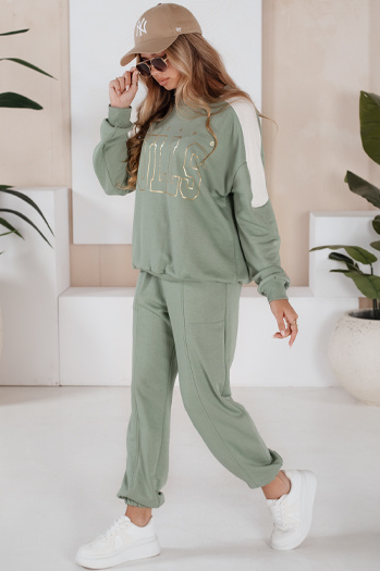 Damen Trainingsanzug Set BULLS hellgrün Dstreet AY0899