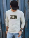 Herren Sweatshirt mit Aufdruck Beige Dstreet BX5361