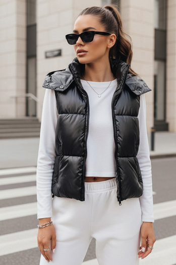 Gesteppte Damen-Sportweste OSHE schwarz Dstreet TY3706