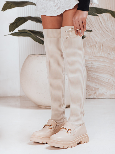 Damen Sockenstiefel beige Dstreet ZY1323