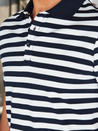 Gestreiftes Herren-Polohemd navyblau Dstreet PX0641