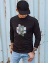 Herren Sweatshirt mit Aufdruck Schwarz Dstreet BX5352