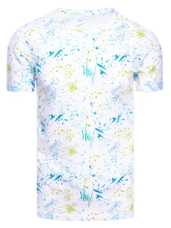 Herren T-shirt mit Aufdruck Farbe Weiß DSTREET RX5101