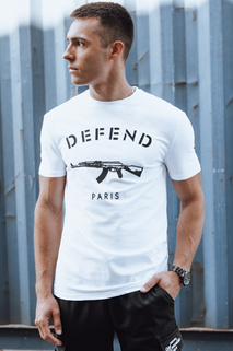 Bedrucktes Herren-T-Shirt weiß Dstreet RX5578