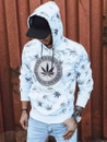 Herren Kapuzenpullover mit Aufdruck Weiß Dstreet BX5323