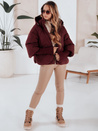 MISSLAYER Damen Winterjacke mit Kapuze burgunderrot Dstreet TY5037