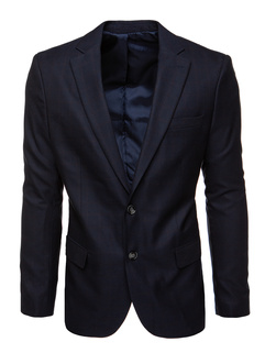 Marineblauer Einreiher Blazer für Männer Dstreet MX0625_1