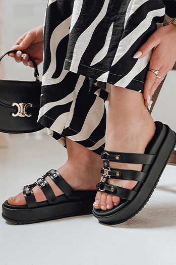 Damen Plateau-Flip-Flops PLATOFI schwarz Dstreet ZY0879