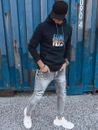 Herren Kapuzenpullover Isoliert Zip Dunkelblau Dstreet BX5380