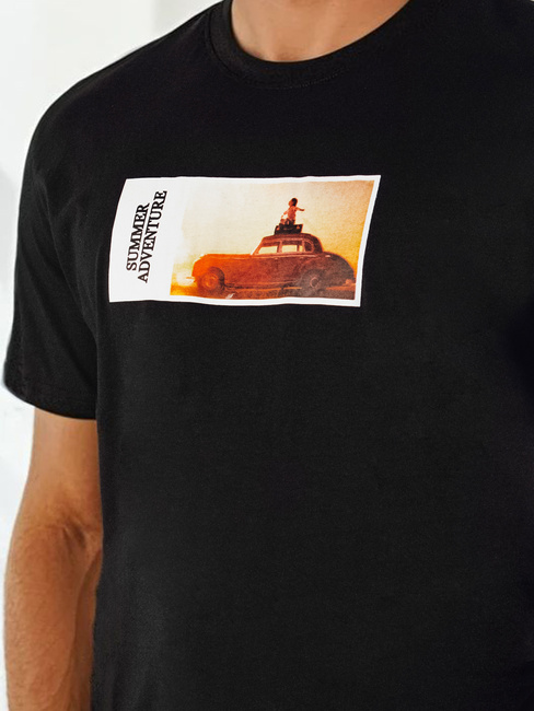 Herren T-shirt mit Aufdruck Farbe Schwarz DSTREET RX5485