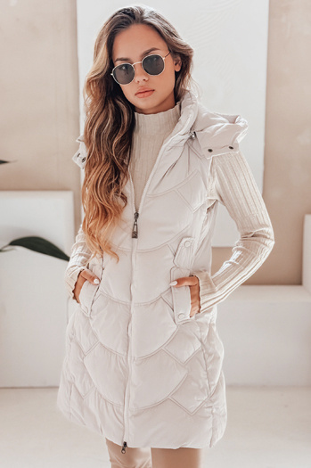 Isolierte Steppweste für Damen hellgrau Dstreet TY5102