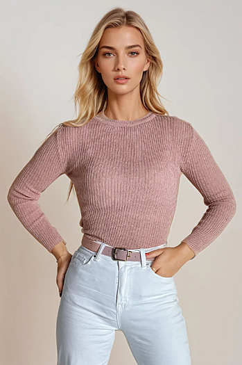 Damen-Pullover AURINA hellrosa Dstreet MY1387