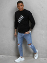 Herren Sweatshirt mit Aufdruck Schwarz Dstreet BX5364
