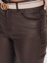 Braune Röhrenhose aus Ökoleder Dstreet UY2758