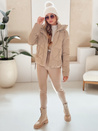 Damen Winterjacke LOVEWARM kurz gesteppt mit Kapuze camel Dstreet TY5041