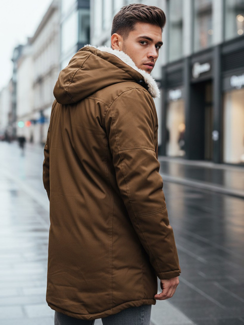 Herren Winter Parka Jacke mit Kapuze grün Dstreet TX4966