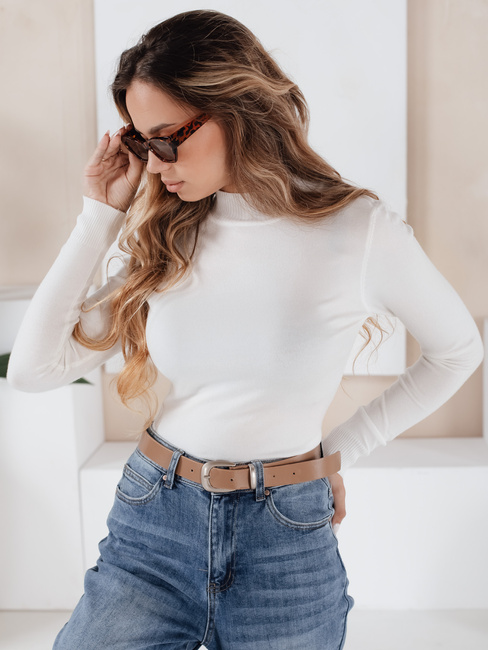 Damen Halb-Rollkragenpullover TARLENA weiß Dstreet MY2485