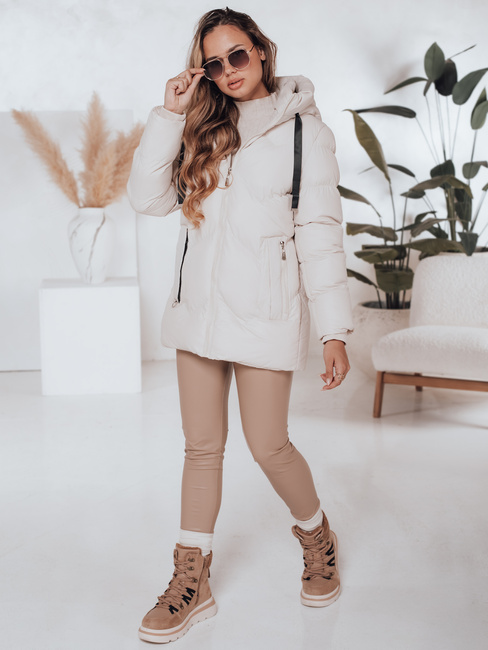 Damen Winterjacke SALVONA hellbeige gesteppt Dstreet TY5004