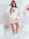 Damen Sweatshirt in Übergröße mit Herzen MADELIN grau Dstreet BY1459