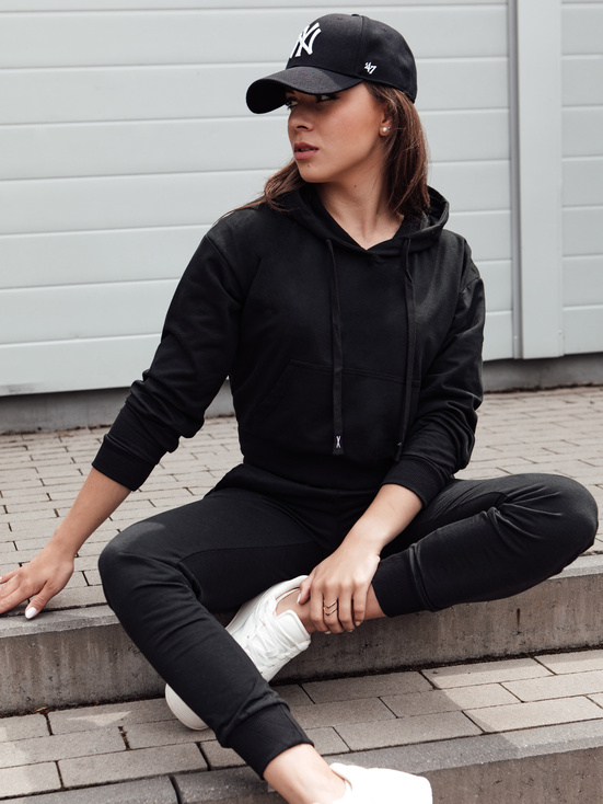 Damen TRENDHOOD Hoodie schwarz Dstreet BY1307