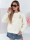 Damen Sweatshirt in Übergröße mit Stickerei CHERSOFT ecru Dstreet BY1400