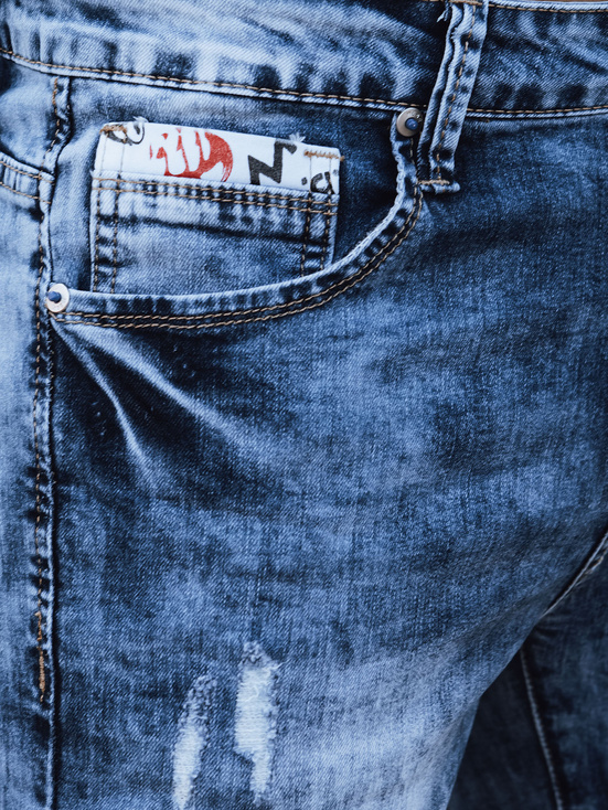 Herren Denim-Hose mit Löchern slim fit blau Dstreet UX4451