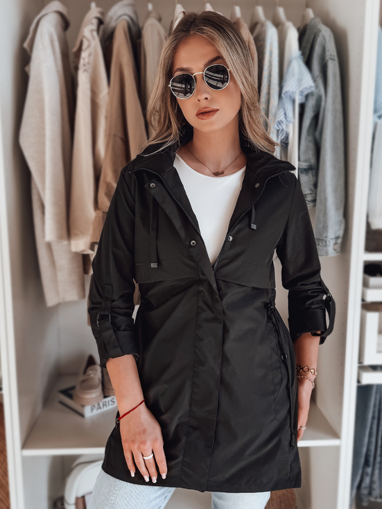 Damen-Parka-Übergangsjacke STYLINA schwarz Dstreet TY4788