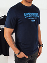 Herren T-shirt mit Aufdruck Farbe Dunkelblau DSTREET RX5375