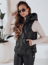Damen Steppweste mit Kapuze MISSVEST schwarz Dstreet TY5018