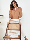 Damen Sweatshirt ohne Kapuze LORAN Farbe Camel DSTREET BY1252