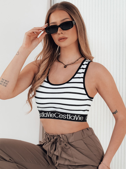 Gestreiftes Damen-Top SUNSEL weiß Dstreet RY2417