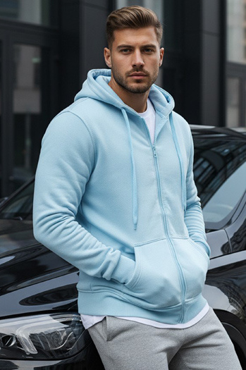 Herren Kapuzenpullover Himmelblau Dstreet BX4246