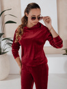 Damen Veloursanzug SO COMFY Farbe Weinrot DSTREET AY0887