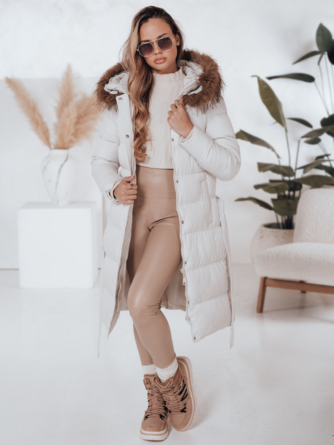 Gesteppte Damen-Winterjacke mit Pelz STYLEBELLA weiß Dstreet TY4610