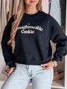 Damen Sweatshirt in Übergröße mit COOKIES Druck navy blau Dstreet BY1447