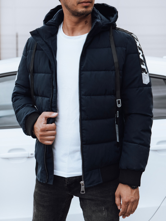 Herren Winterjacke gesteppt navy blau Dstreet TX4663