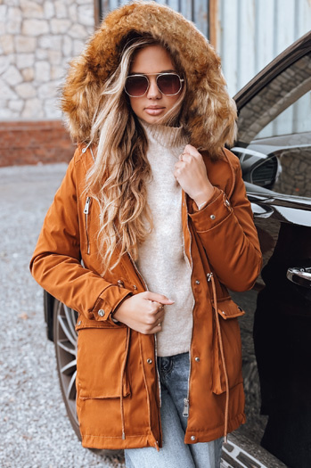 Damen Parka STELLA Camel Dstreet TY3182