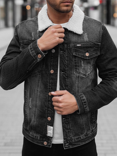 Isolierte Herren-Jeansjacke grau Dstreet TX4728z