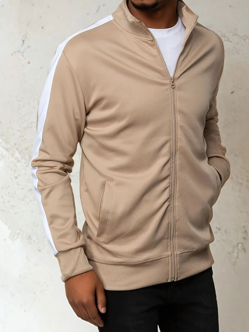 Herren Sweatshirt mit Reißverschluss Farbe Khaki DSTREET BX5564