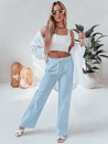 Damen Freizeithose mit weitem Bein BOHO DAY hellblau Dstreet UY2651