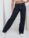 Damen Jeans mit weitem Bein navy blau Dstreet UY2769