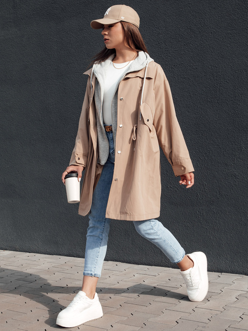 Damen MODERN LOOK Parka Jacke beige Dstreet TY4396
