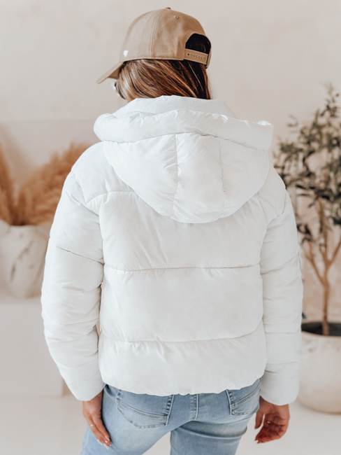 Damen SNOWLIKE gesteppte Winterjacke mit Kapuze weiß Dstreet TY4932