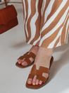 Damen Flip-Flops mit Cut-Outs KLASSINO camel Dstreet ZY0882