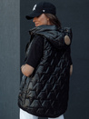 Damen Steppweste mit Kapuze GLITZY schwarz Dstreet TY4447