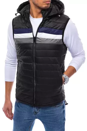 Herren Steppweste Schwarz Dstreet TX4032