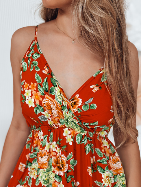 MISSBLOSSY orangefarbenes Maxikleid Dstreet EY2620