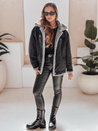 Damen Winter-Jeansjacke mit Schaffell grau Dstreet TY5173